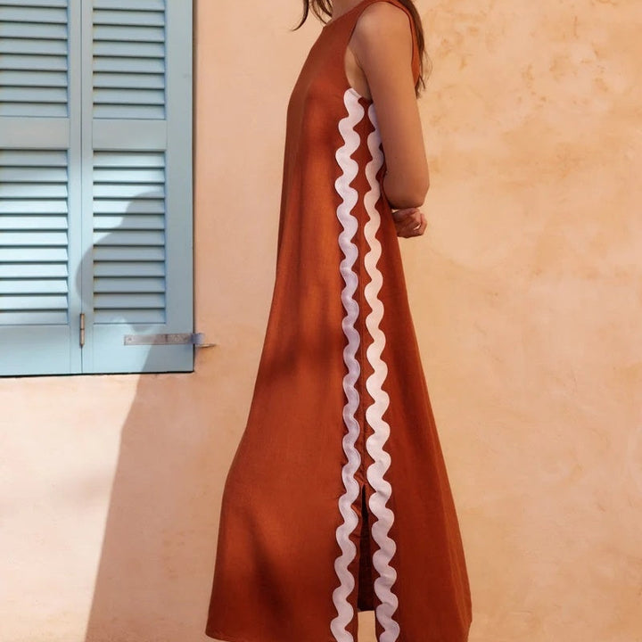 Elegante Mouwloze Midi Jurk