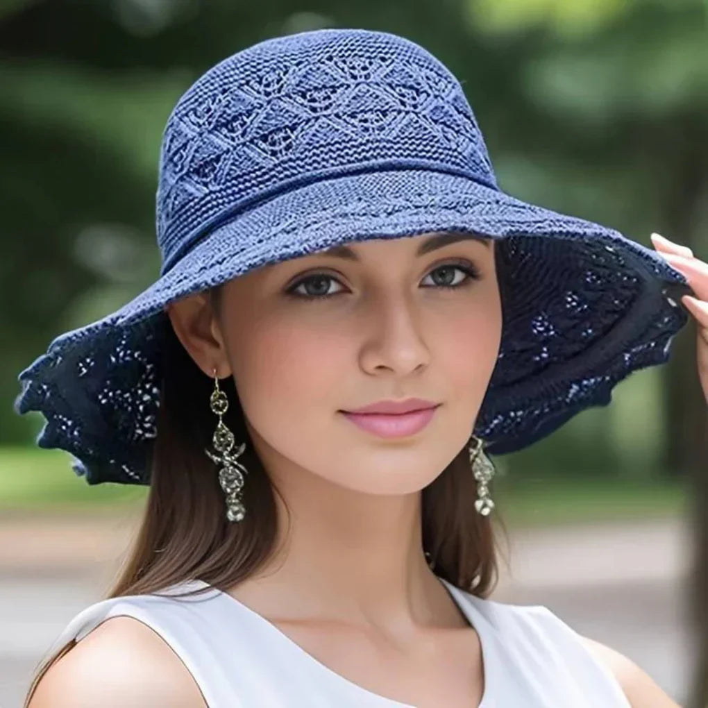 Elegante kanten zonnehoed voor dames