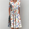 Moeiteloze vintage bloemenjurk met ruches voor de zomer