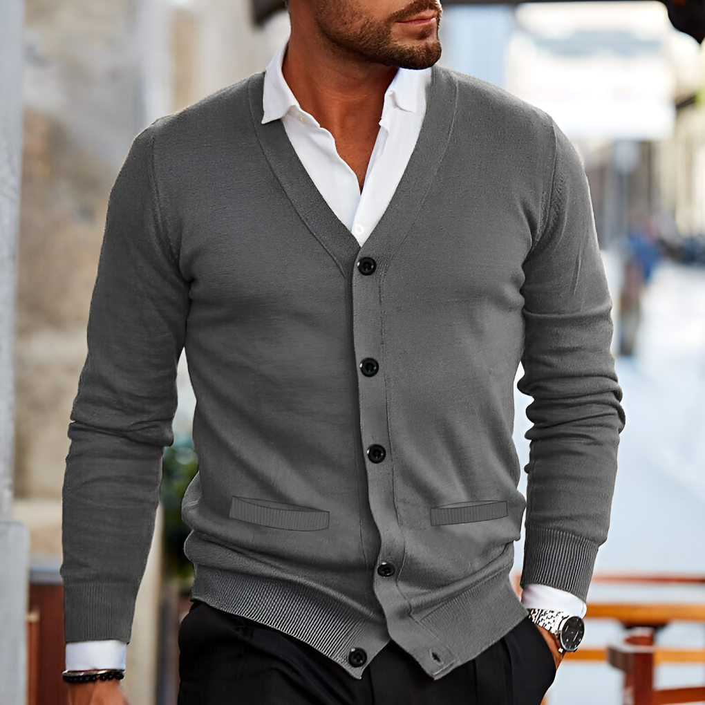 Katoenen herenvest in casual stijl