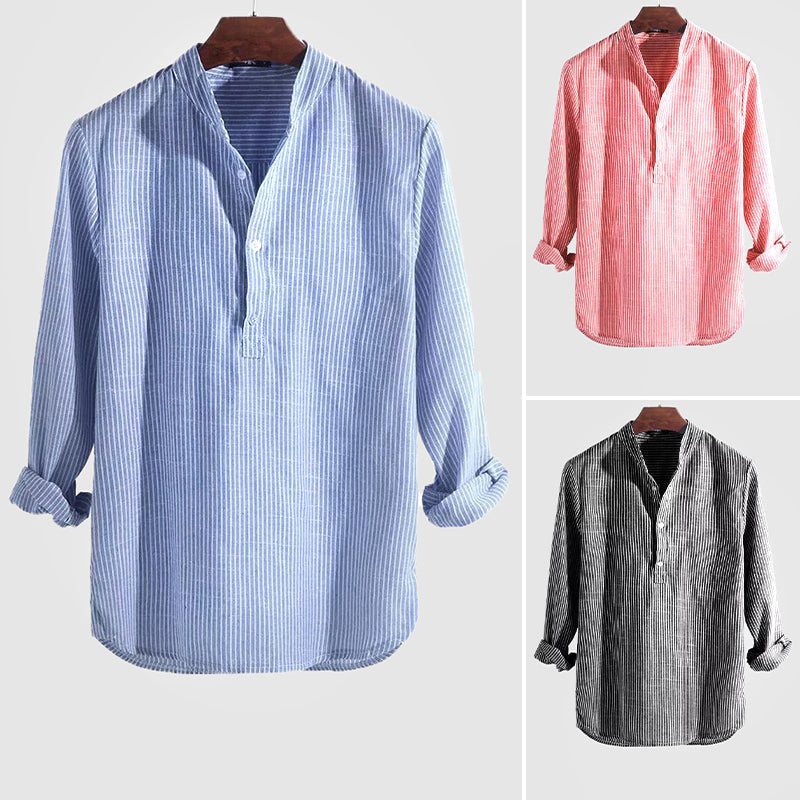 Henley-shirt voor heren Klassiek en ademend