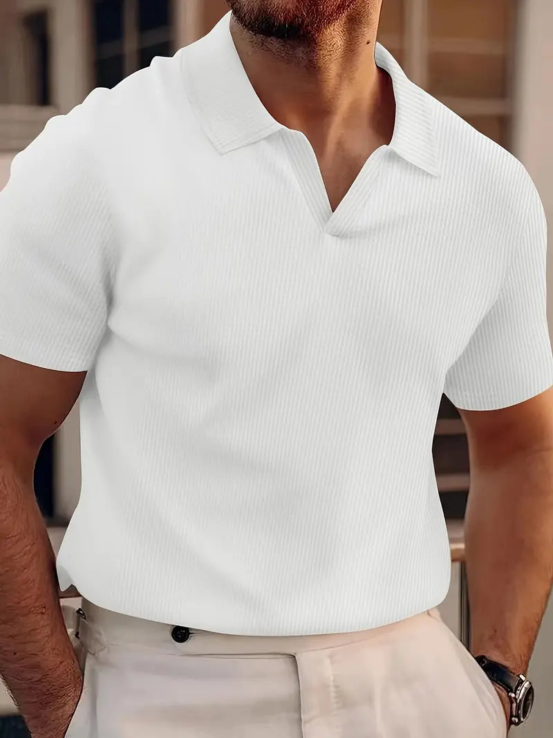Heren casual poloshirt met korte mouwen