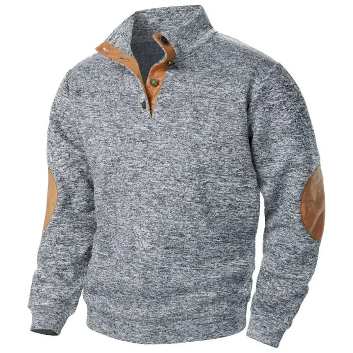 Heren sweatshirt met V-hals voor outdoor- en casual stijl