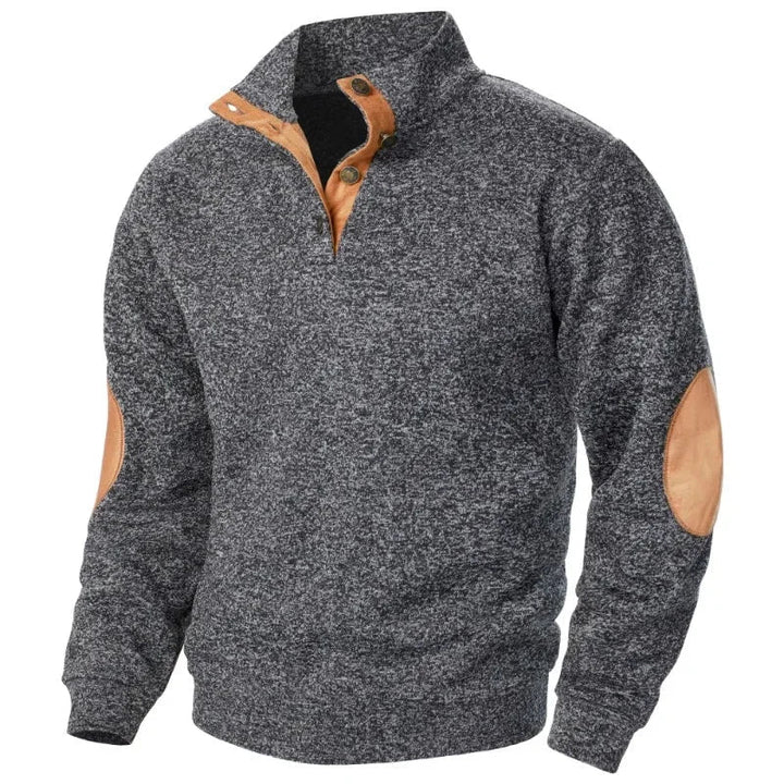 Heren sweatshirt met V-hals voor outdoor- en casual stijl