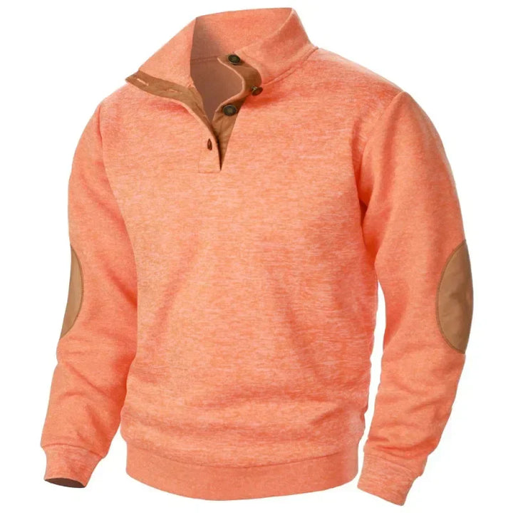 Heren sweatshirt met V-hals voor outdoor- en casual stijl