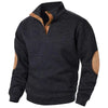 Heren sweatshirt met V-hals voor outdoor- en casual stijl