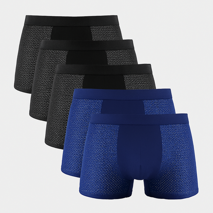 Herenboxershorts in mesh, 5-pack