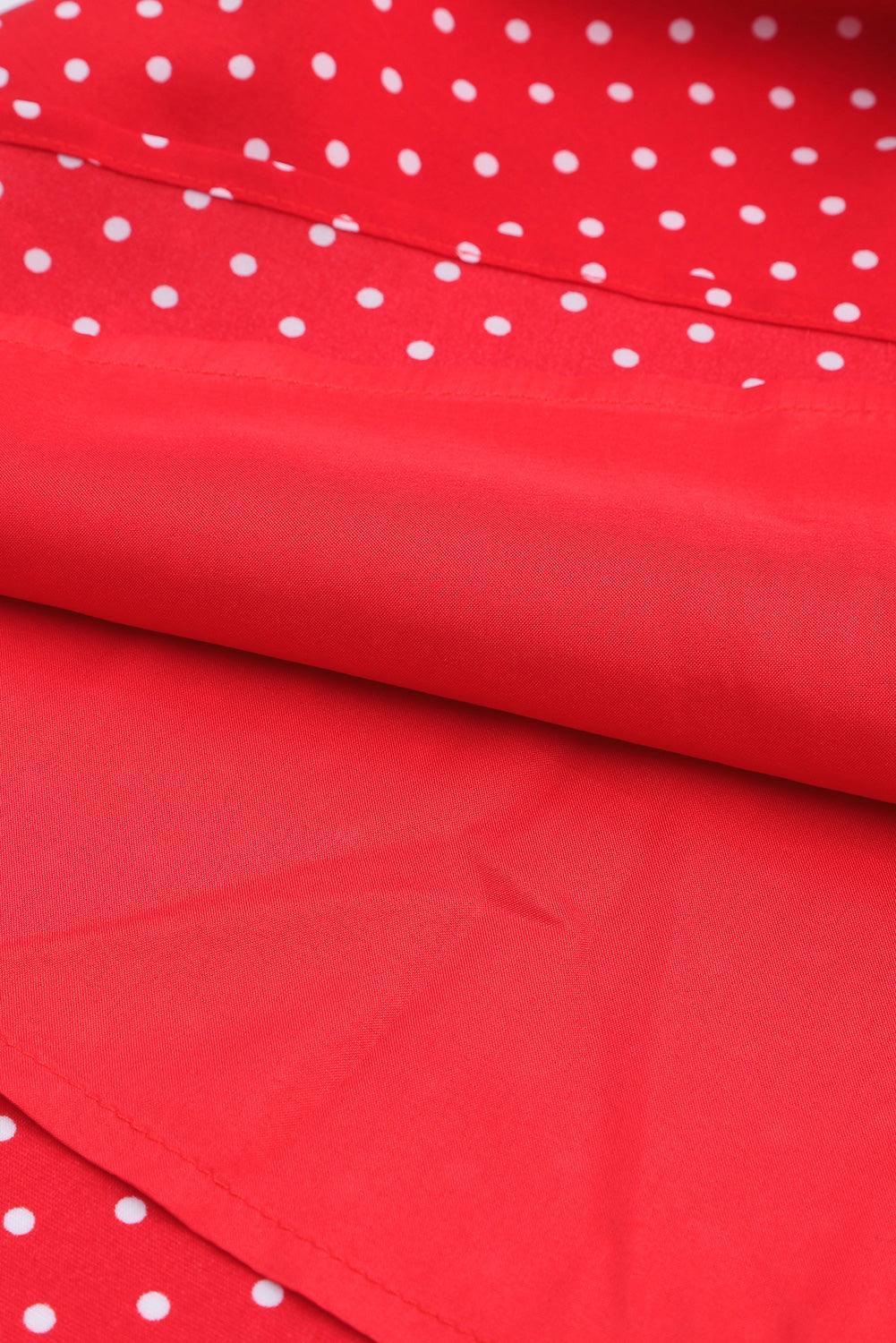 Jurk met Stippen en Striksluiting