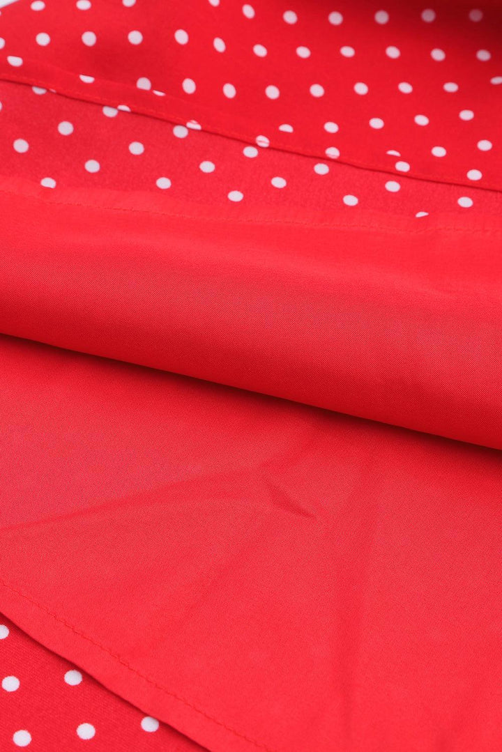 Jurk met Stippen en Striksluiting