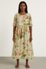 Khaki midi-jurk voor dames
