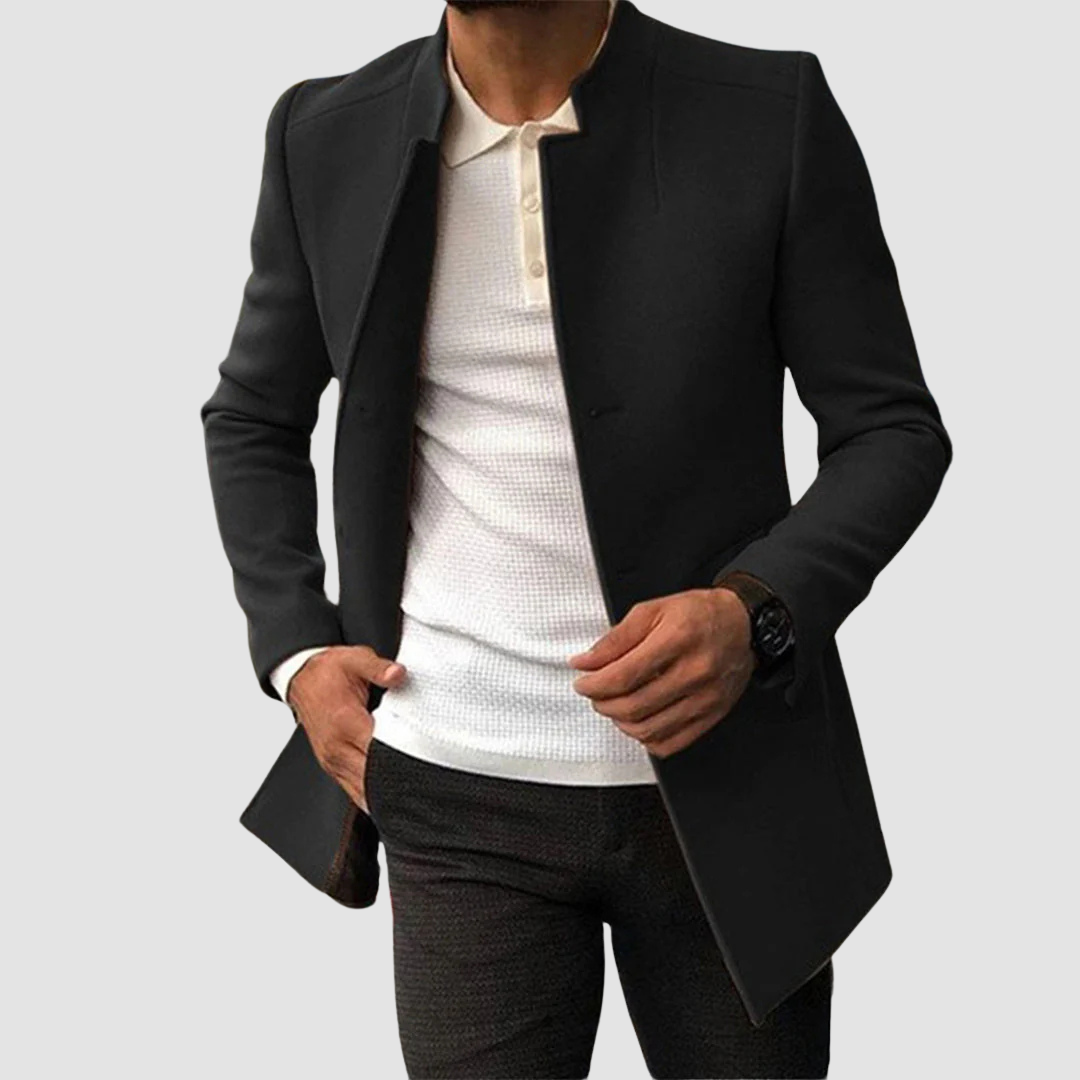 Klassieke lange herenjas Tijdloze elegantie voor elk seizoen