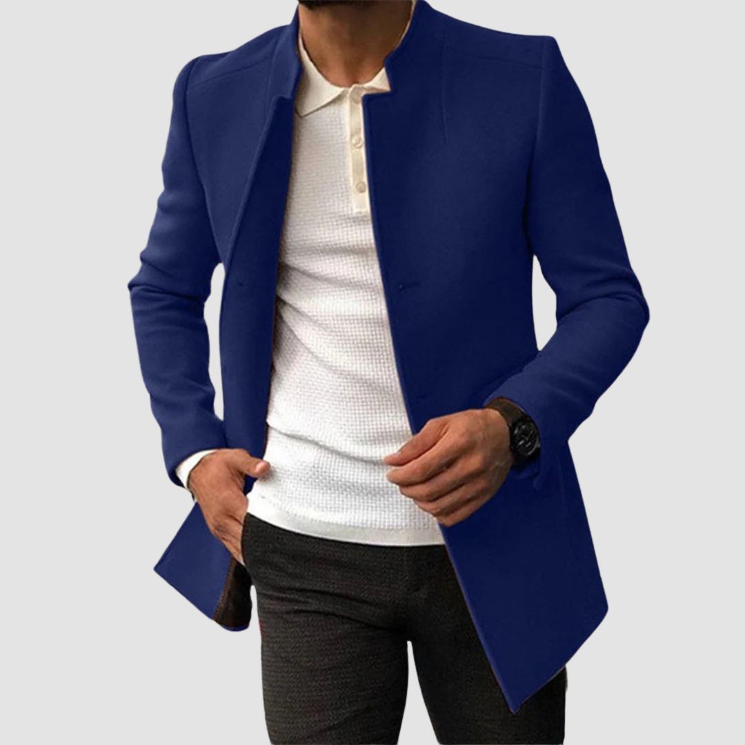 Klassieke lange herenjas Tijdloze elegantie voor elk seizoen