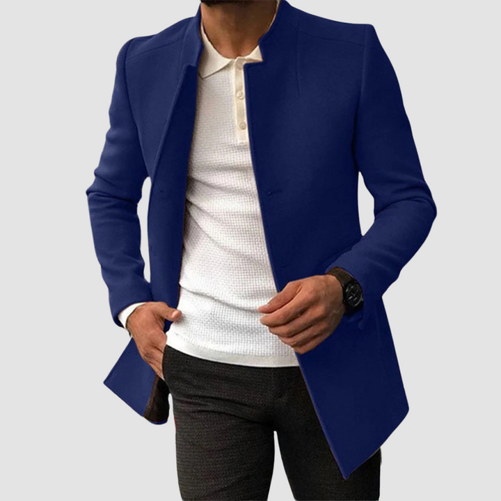 Klassieke lange herenjas Tijdloze elegantie voor elk seizoen