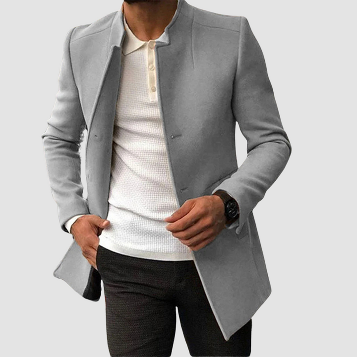 Klassieke lange herenjas Tijdloze elegantie voor elk seizoen