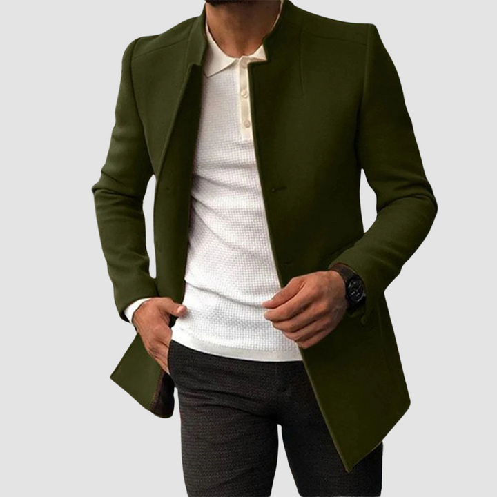 Klassieke lange herenjas Tijdloze elegantie voor elk seizoen