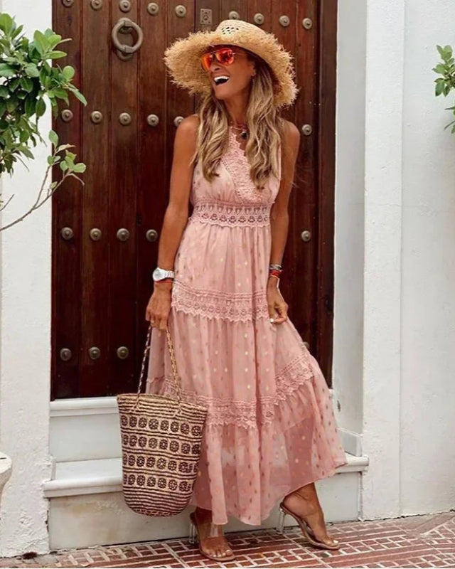 Lange maxi-jurk met print voor dames