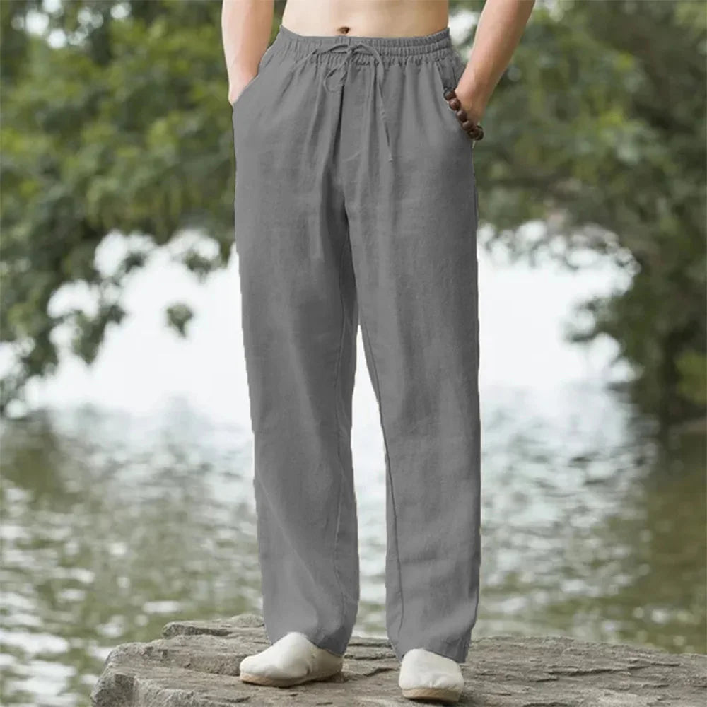 Linnen strandbroek voor heren voor moeiteloos zomercomfort