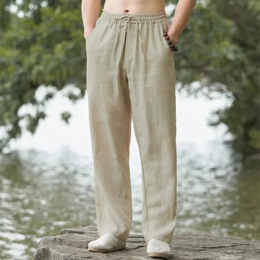 Linnen strandbroek voor heren voor moeiteloos zomercomfort