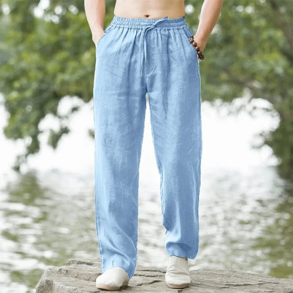 Linnen strandbroek voor heren voor moeiteloos zomercomfort