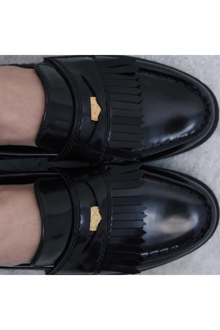 Loafers met Franjes en Goudaccent