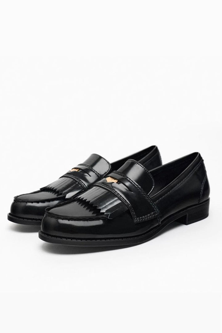 Loafers met Franjes en Goudaccent