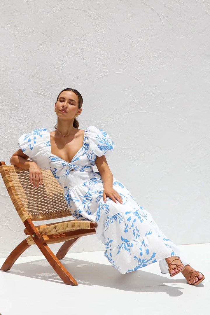 Luchtige Gebloemde Jurk met Pofmouwen