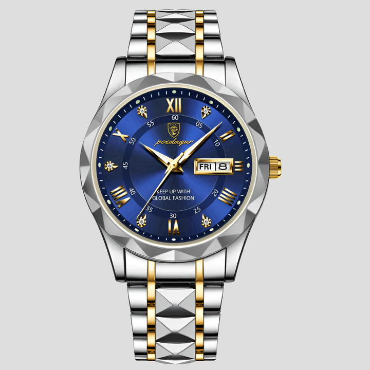 Luxe roestvrijstalen herenhorloge voor dagelijks gebruik