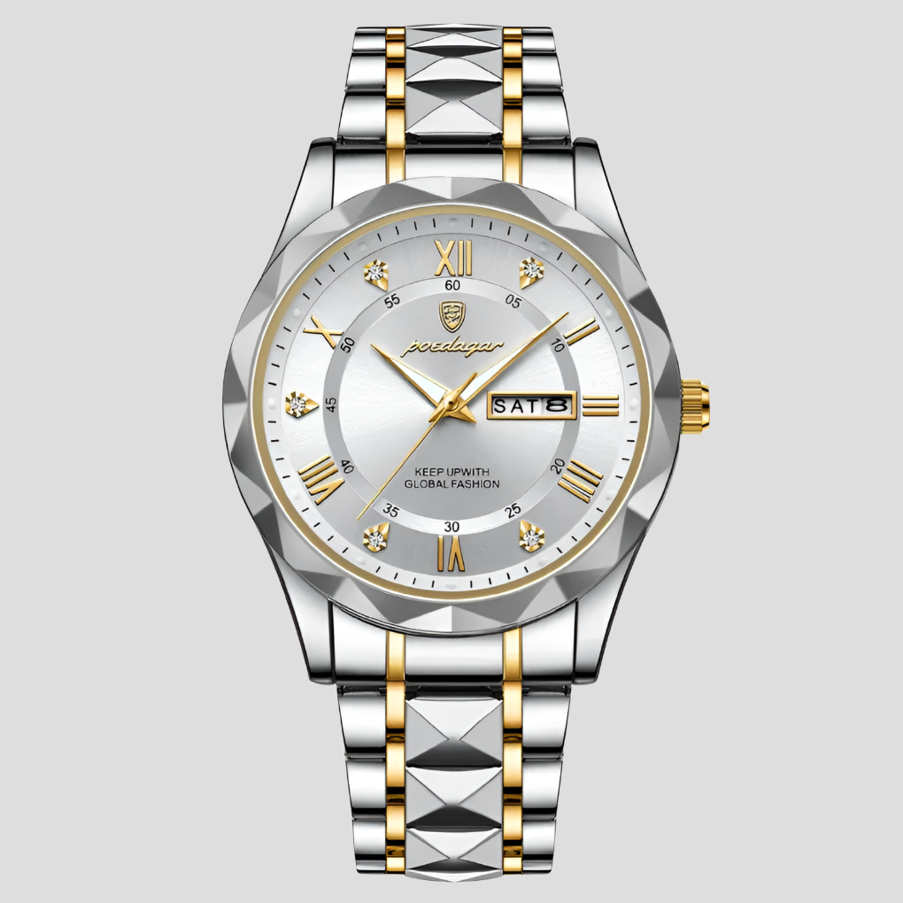 Luxe roestvrijstalen herenhorloge voor dagelijks gebruik