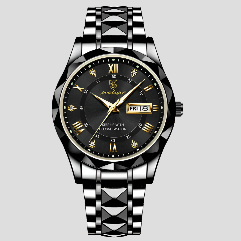 Luxe roestvrijstalen herenhorloge voor dagelijks gebruik