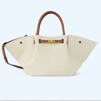 Luxe schoudertas met gouden accenten