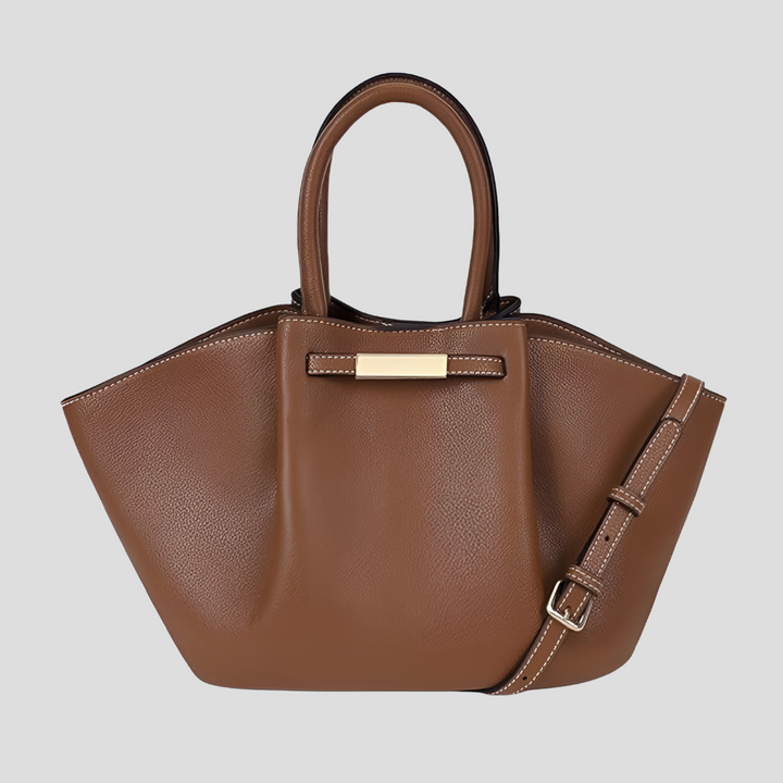 Luxe schoudertas met gouden accenten