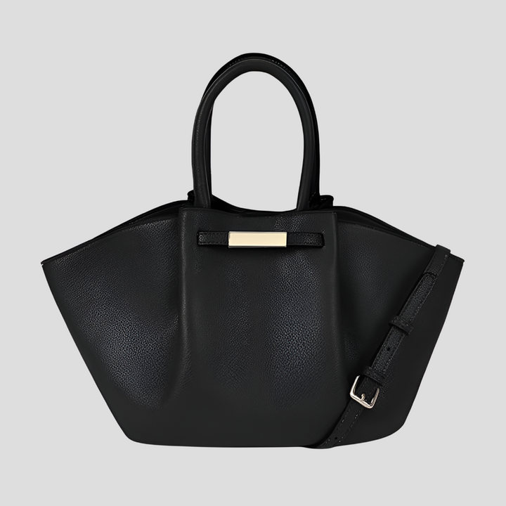 Luxe schoudertas met gouden accenten