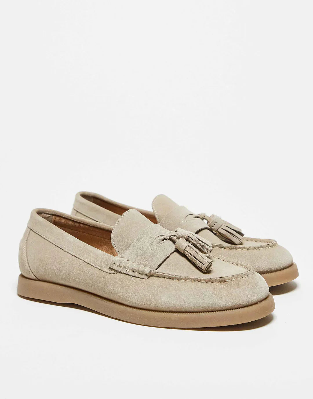 Luxe suède loafers met kwastjes