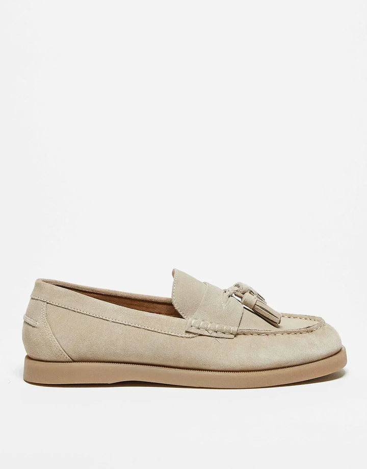 Luxe suède loafers met kwastjes