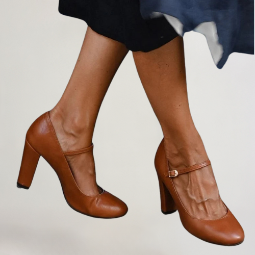 Mary Jane pump met blokhak