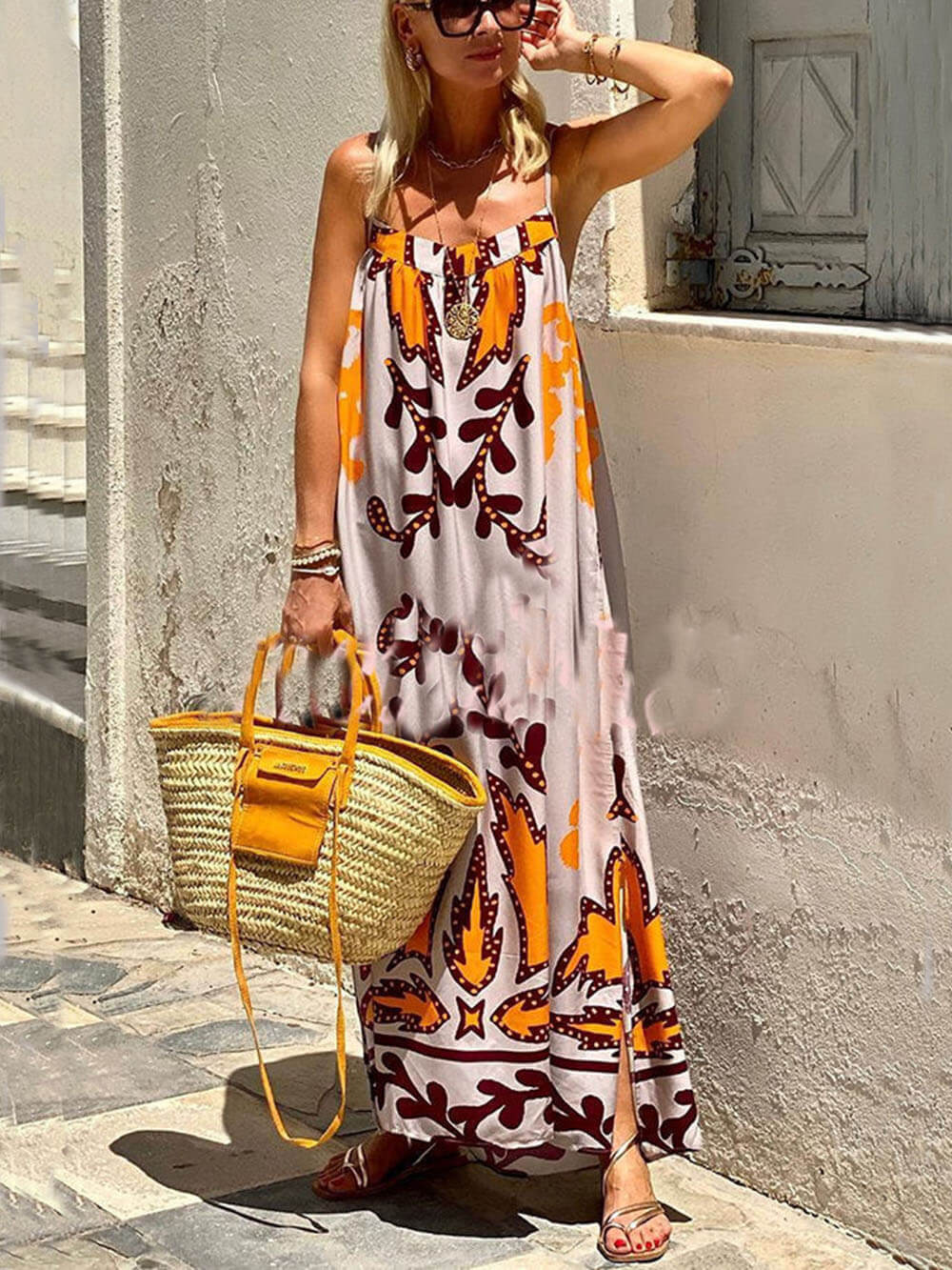 Maxi Jurk met Etnische Print