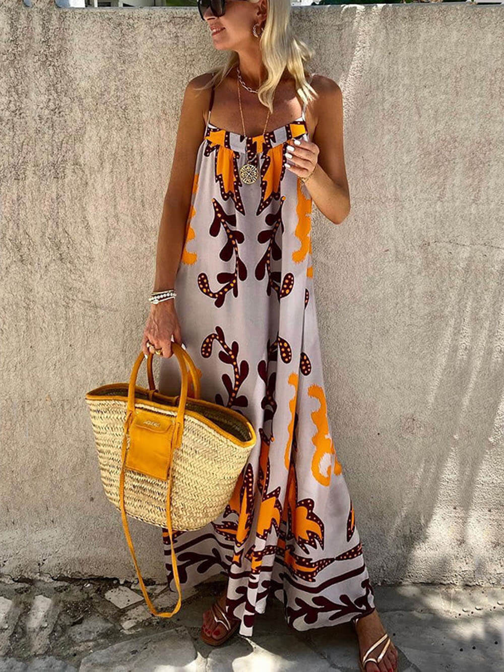 Maxi Jurk met Etnische Print