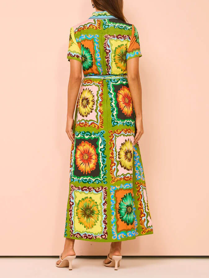 Maxi-overhemdjurk met Zomerse Print