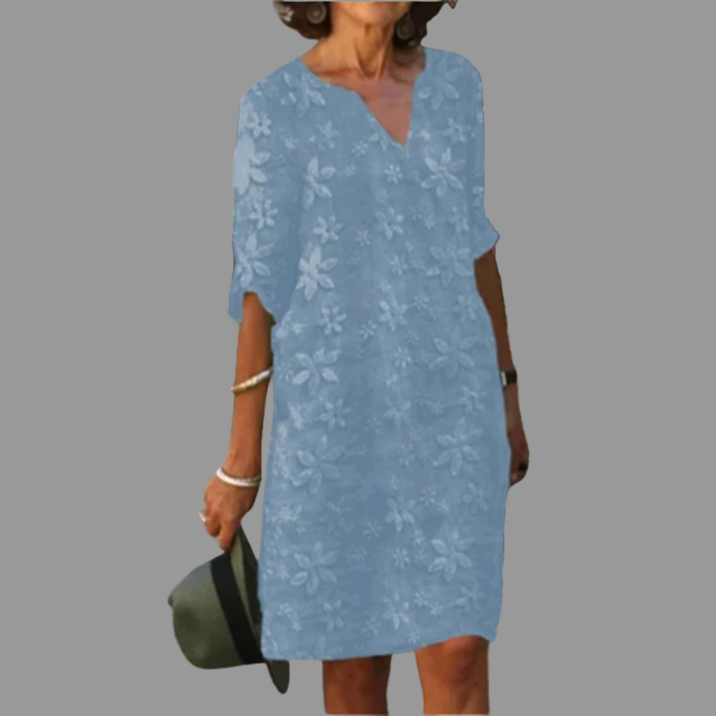 Midi-jurk voor dames - moderne stijl met bloemenmotief