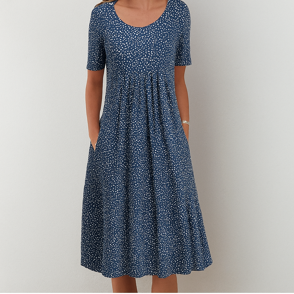 Moeiteloze vintage bloemenjurk met ruches voor de zomer