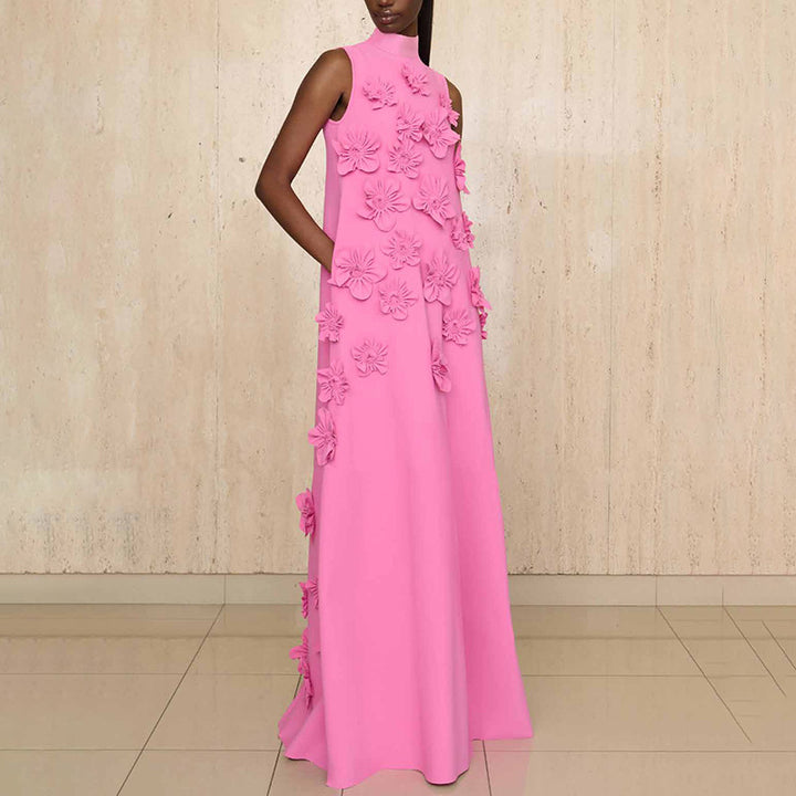 Mouwloze Jurk met Bloemen