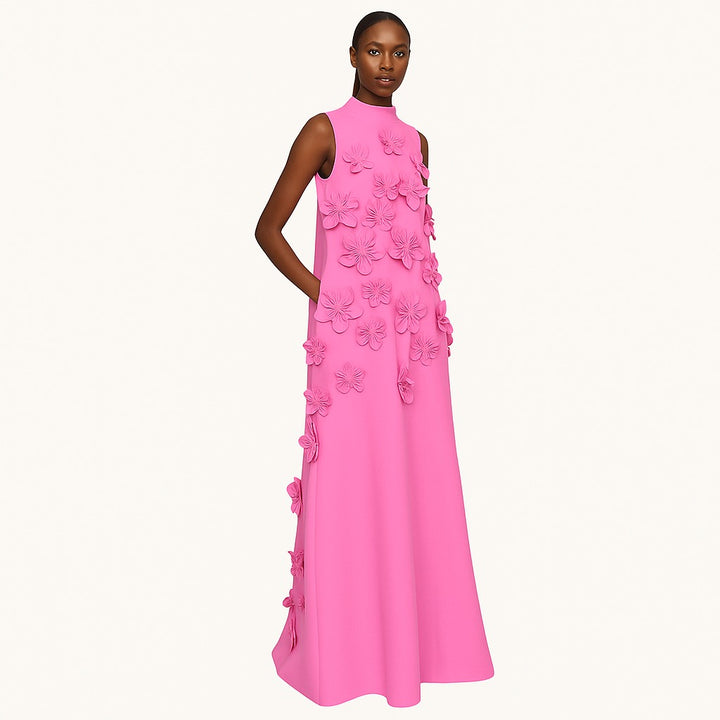 Mouwloze Jurk met Bloemen