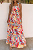 Mouwloze Maxi-Jurk met Print