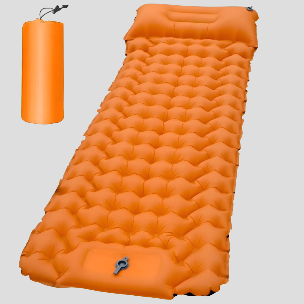 Opblaasbaar matras met ingebouwd kussen