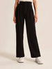 Pantalon met hoge taille en rechte pijpen
