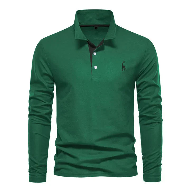 Poloshirt met lange mouwen voor heren