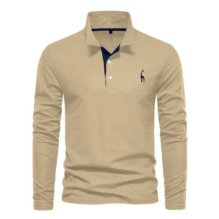Poloshirt met lange mouwen voor heren