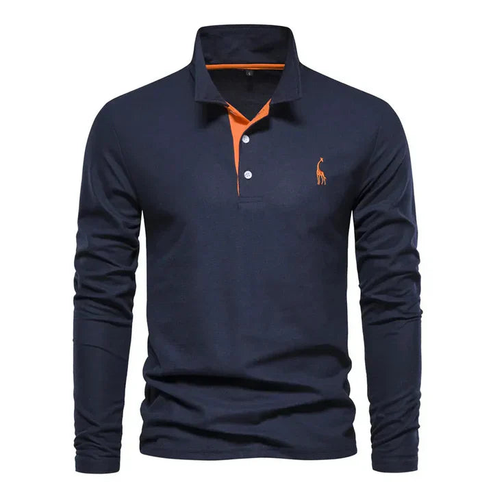 Poloshirt met lange mouwen voor heren