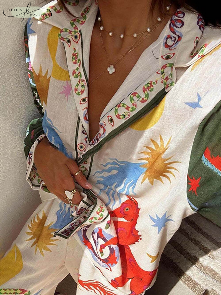 Set van Stijlvolle Blouse en Broek
