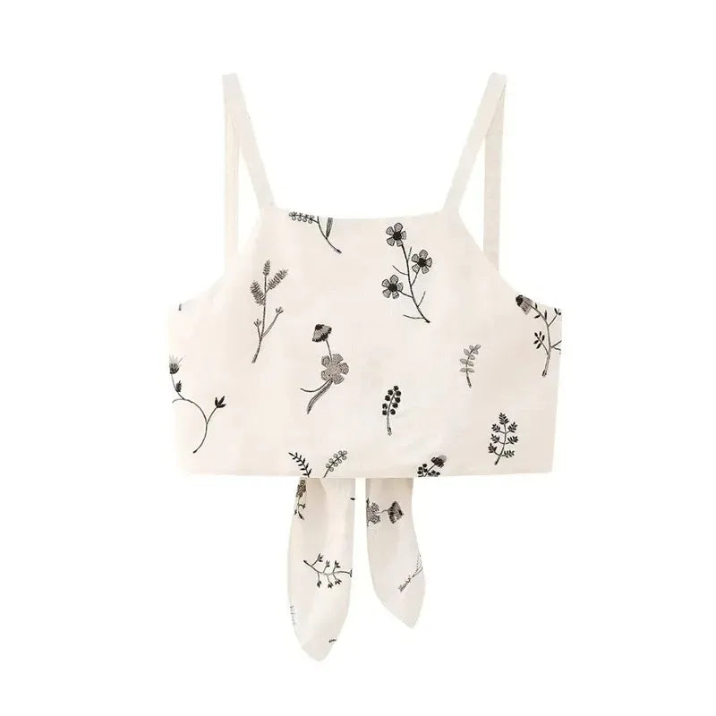 Set van top en rok met bloemenprint